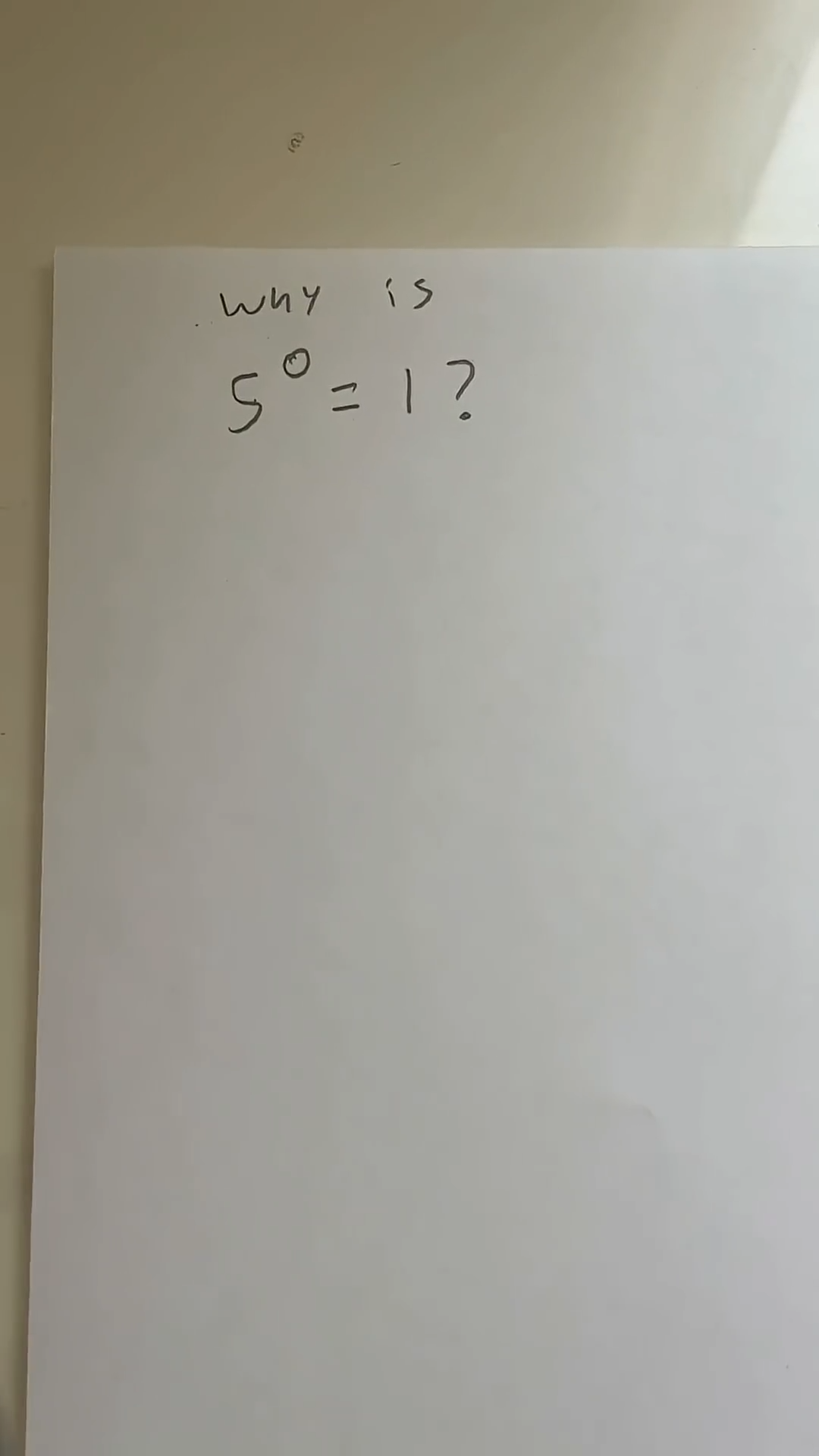 Proof for why anything to the power of zero is equal to 1